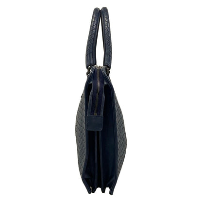 Bottega Veneta Business Bag Intrecciato Navy Leather — view 2