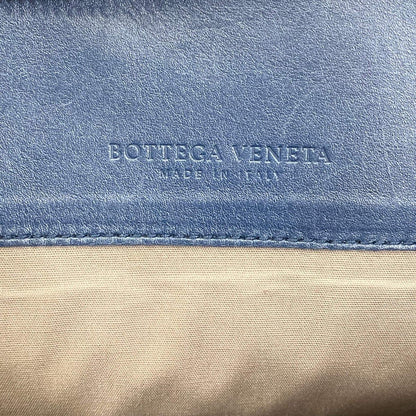 Bottega Veneta Business Bag Intrecciato Navy Leather — view 8