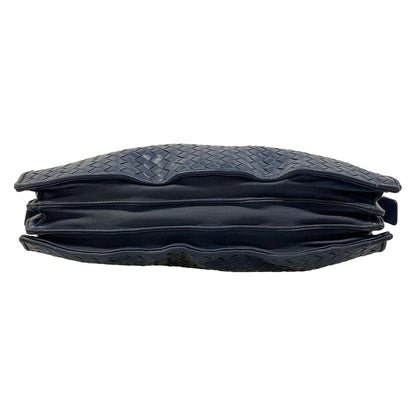 Bottega Veneta Business Bag Intrecciato Navy Leather — view 5