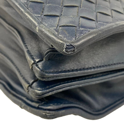 Bottega Veneta Business Bag Intrecciato Navy Leather — view 6