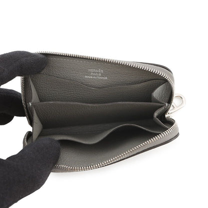 Hermes Card Case Zip Ungo Grimeia Silver Evercolor Era — view 4