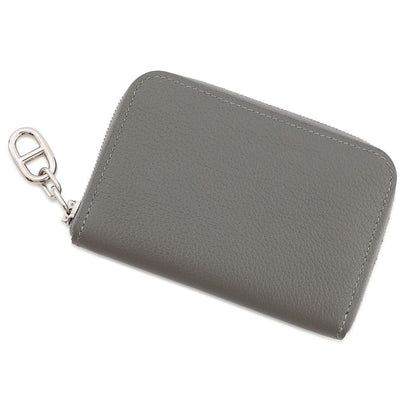 Hermes Card Case Zip Ungo Grimeia Silver Evercolor Era