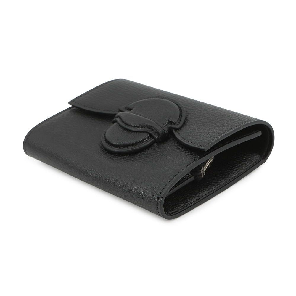 Hermes Coin Case Portfolio Compact Wallet Black Silver Chevre Misor — view 2