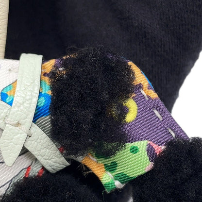 Hermes Bag Charm Buddy Aloha Black Cles Vert Fizz Lambskin Shearling — view 8