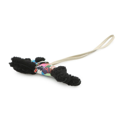 Hermes Bag Charm Buddy Aloha Black Cles Vert Fizz Lambskin Shearling — view 2