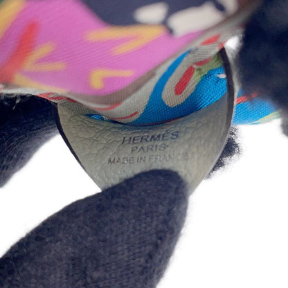 Hermes Bag Charm Buddy Aloha Black Cles Vert Fizz Lambskin Shearling — view 9