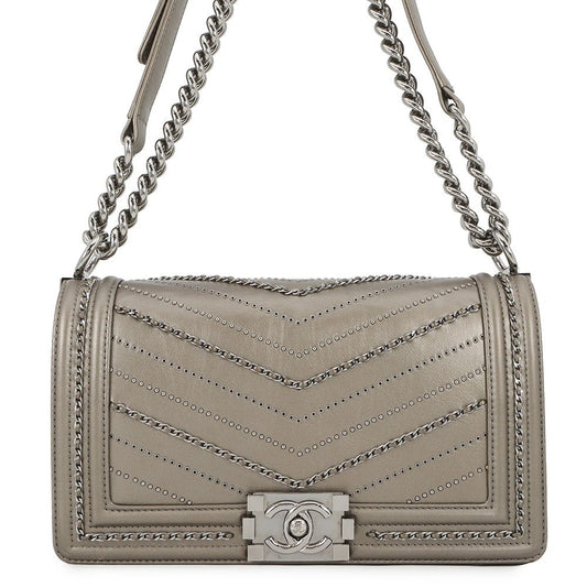Chanel Chain Shoulder Bag Body Vintage Calf