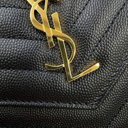 Saint Laurent Paris Chain Wallet Cassandra Envelope Leather Black — view 7
