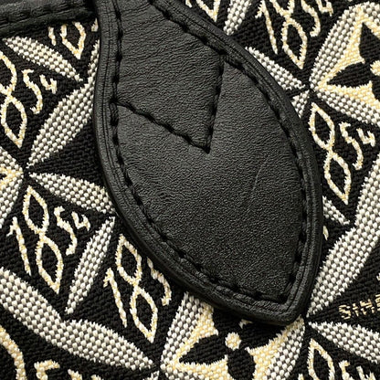 Louis Vuitton Tote Monogram Jacquard Neverfull MM Shoulder Bag Black — view 7