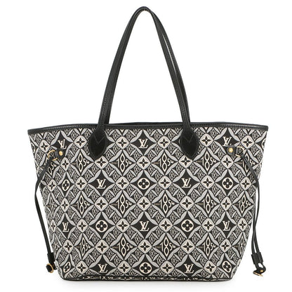 Louis Vuitton Tote Monogram Jacquard Neverfull MM Shoulder Bag Black