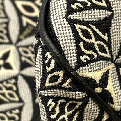 Louis Vuitton Tote Monogram Jacquard Neverfull MM Shoulder Bag Black — view 8