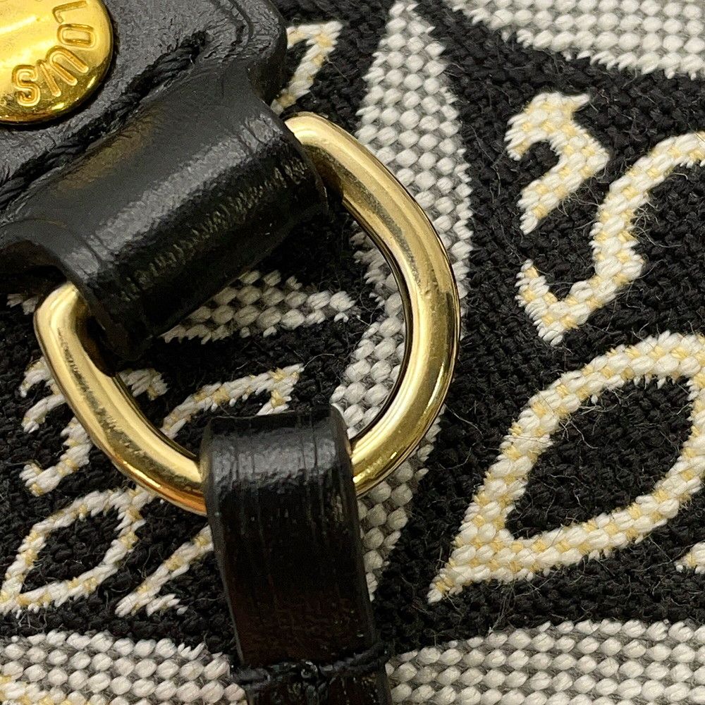 Louis Vuitton Tote Monogram Jacquard Neverfull MM Shoulder Bag Black — view 9