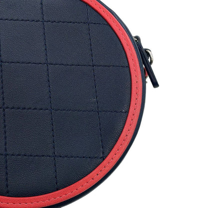 Chanel Chain Shoulder Bag Quilted CC Logo Round Lambskin — view 8