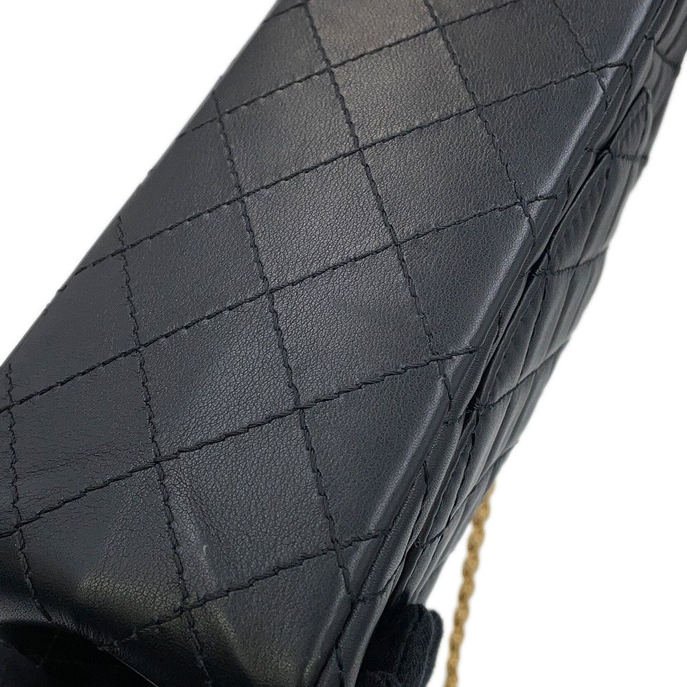 Chanel Chain Shoulder Bag Quilted 2.55 Mini Leather Black — view 8