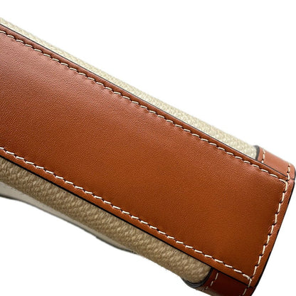 Celine Handbag Mini Vertical Cabas Carriage Canvas Leather Bag — view 7