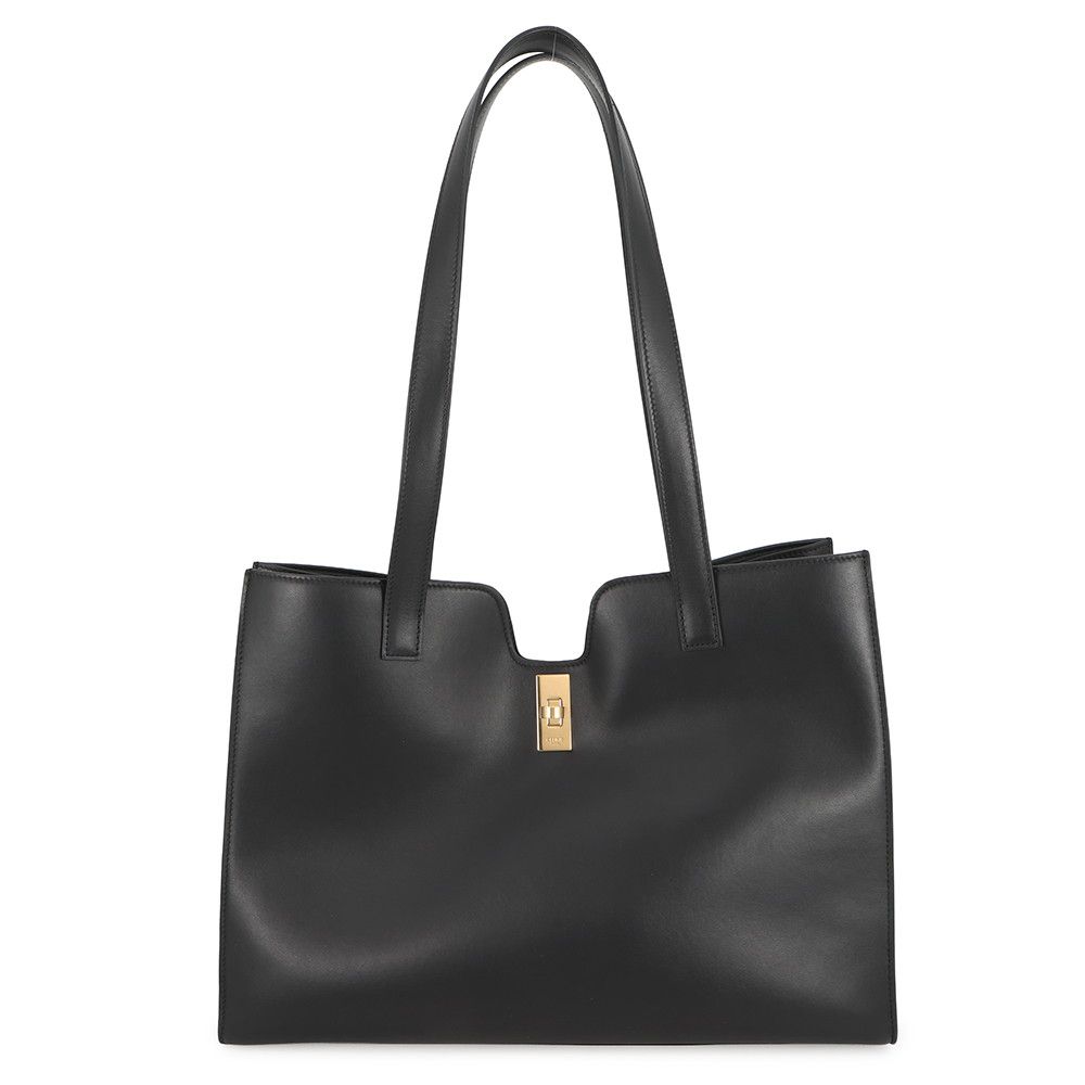 Celine Tote 16 Seize Cover Leather Black