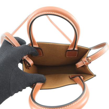 Celine Handbag Triomphe Mini Vertical Cover Leather Bag Brown — view 6