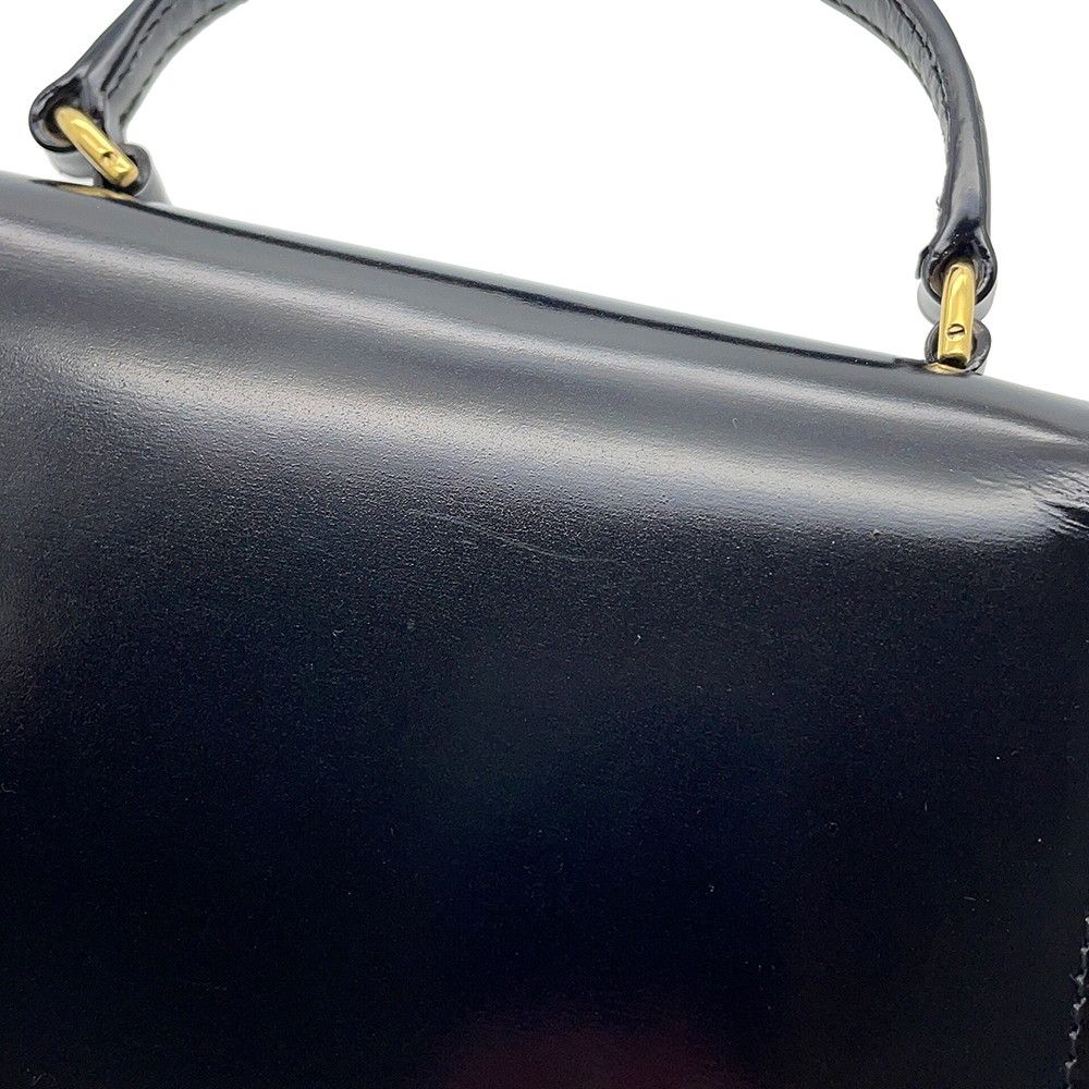 Celine Triomphe Mini Besace Calf Leather Mini Bag 2-Way Shoulder Black — view 9