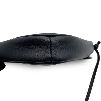 Celine Shoulder Bag Triangle Logo Leather Pochette Black White — view 8