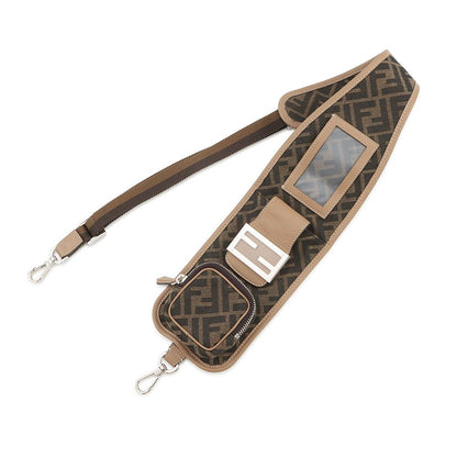 Fendi Shoulder Strap You Zucca Canvas Leather