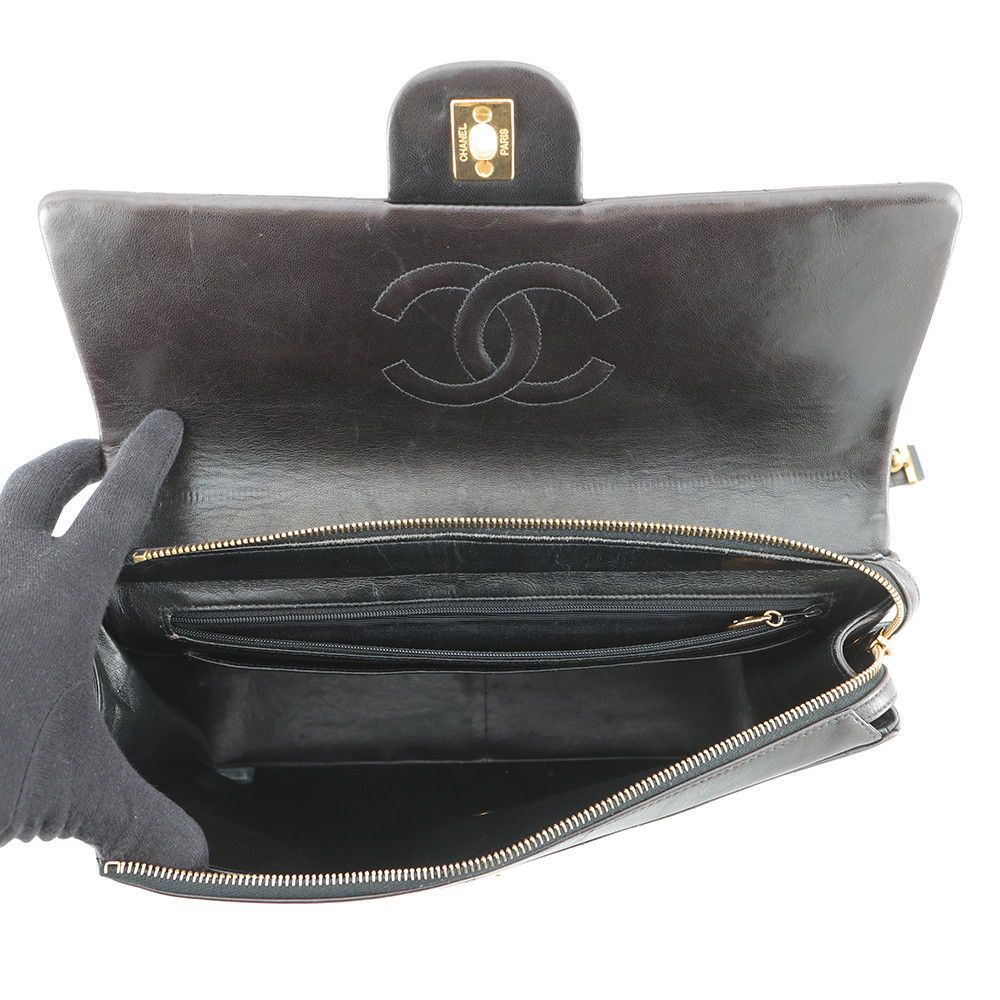 Chanel Backpack CC Logo Quilted Lambskin Black — view 5