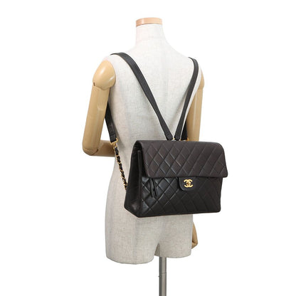 Chanel Backpack CC Logo Quilted Lambskin Black — view 4