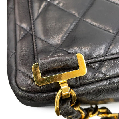 Chanel Backpack CC Logo Quilted Lambskin Black — view 8
