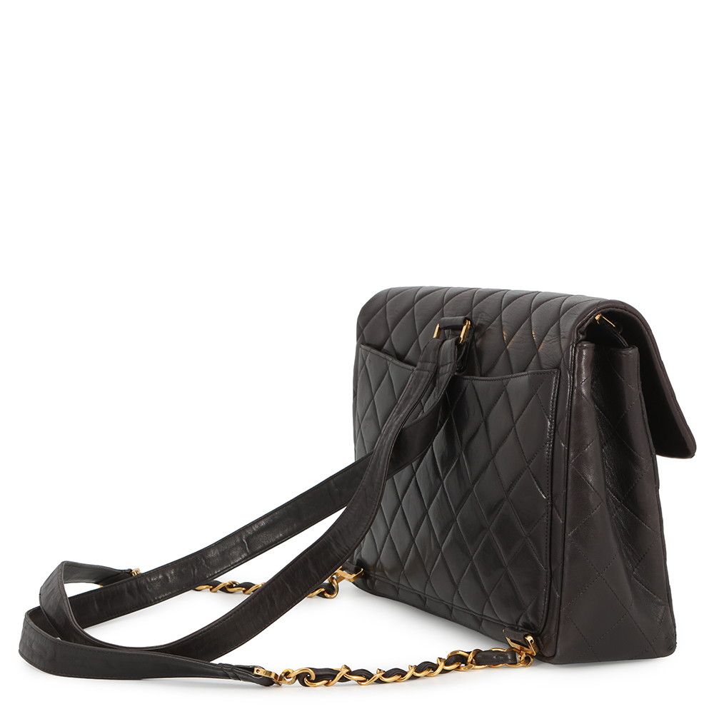 Chanel Backpack CC Logo Quilted Lambskin Black — view 2