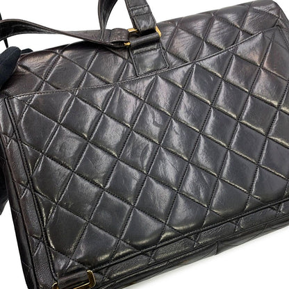 Chanel Backpack CC Logo Quilted Lambskin Black — view 9