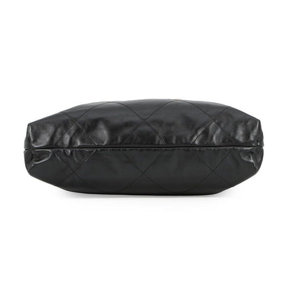 Chanel Handbag 22 Shiny Calf Leather Black — view 3