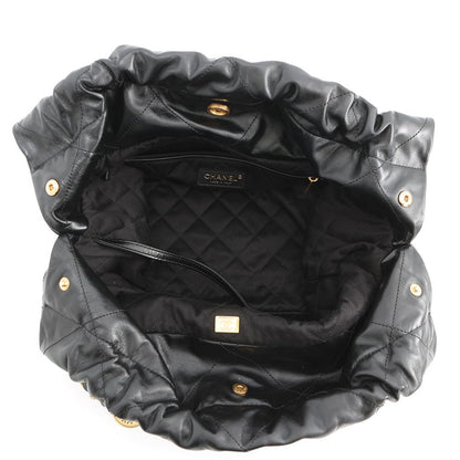 Chanel Handbag 22 Shiny Calf Leather Black — view 5