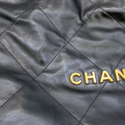 Chanel Handbag 22 Shiny Calf Leather Black — view 7