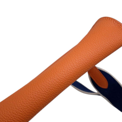 Hermes Shoulder Bag Vidopoche Orange Silver Togo — view 6