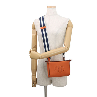 Hermes Shoulder Bag Vidopoche Orange Silver Togo — view 4