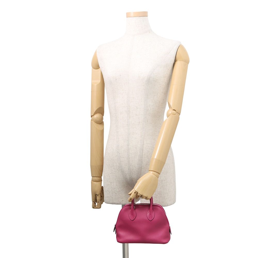 Hermes Bolide Mini Rose Purple Silver Evercolor 2-Way Handbag — view 4