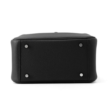 Hermes Lindy Mini Black Silver Taurillon Clemence 2-Way Handbag — view 3