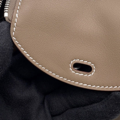 Hermes Lindy Mini Etoupe Silver Swift 2-Way Shoulder Bag — view 7