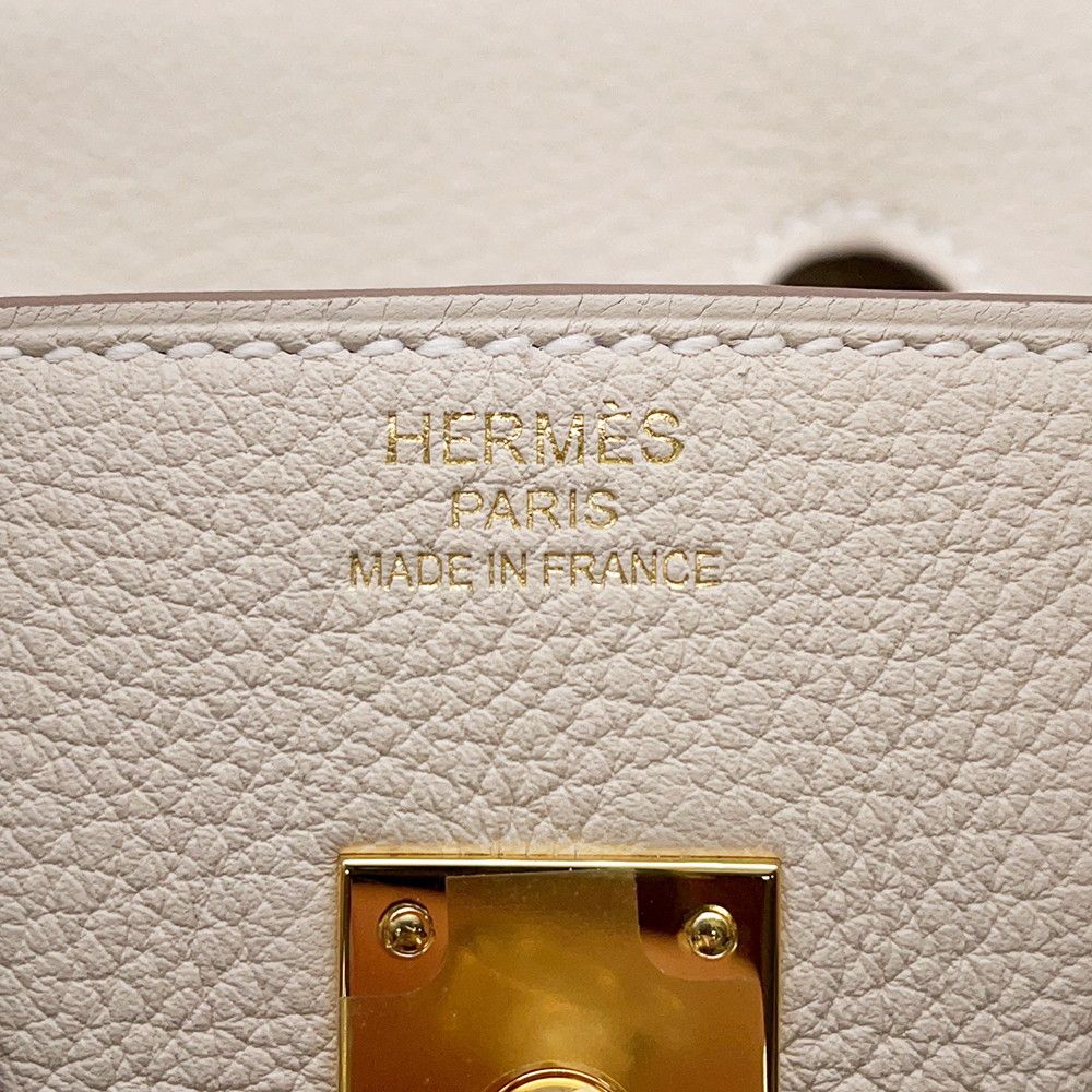 Hermes Birkin 25 Cles Gold Togo Handbag — view 7