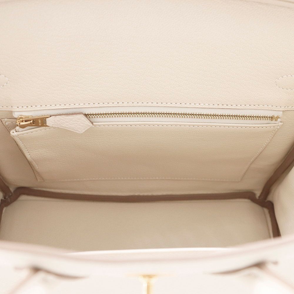 Hermes Birkin 25 Cles Gold Togo Handbag — view 6