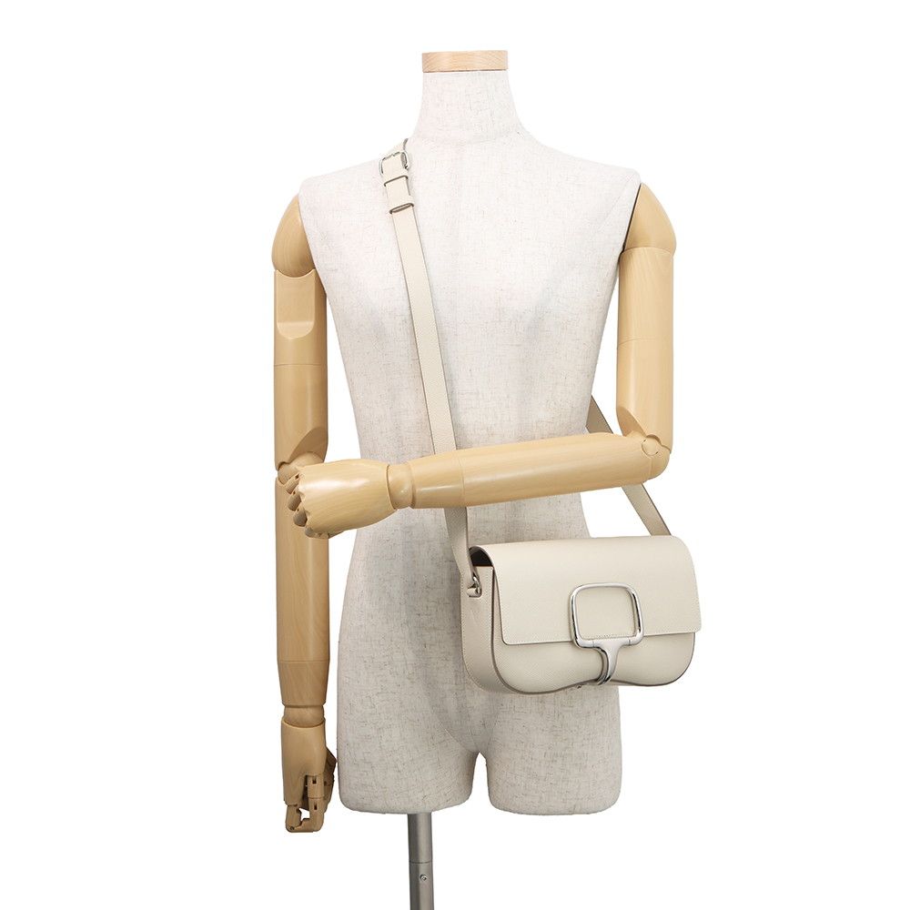 Hermes Della Cavalleria Elan Cles Silver Epsom Shoulder Bag — view 4