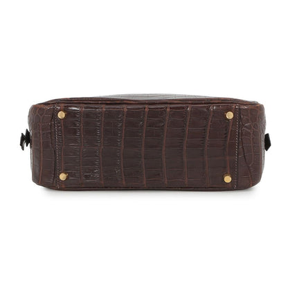 Hermes Handbag Plume 28 Ebene Gold Niloticus Matte Bag — view 3