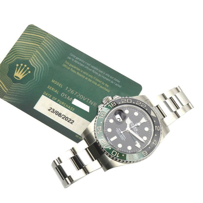 Rolex GMT Master II Automatic Watch SS Black Green Jblack Dial — view 2