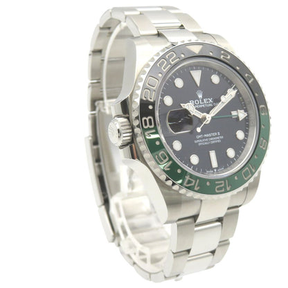 Rolex GMT Master II Automatic Watch SS Black Green Jblack Dial — view 4