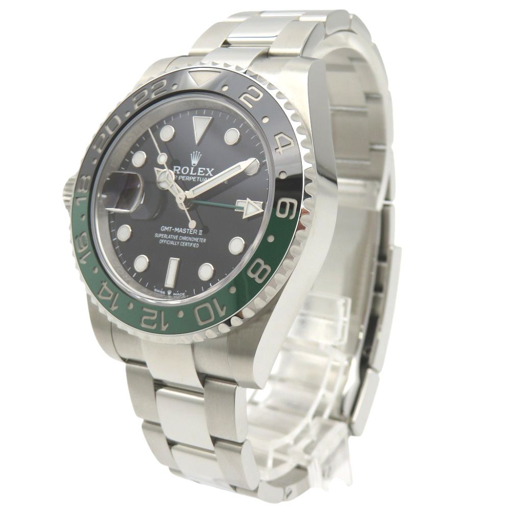 Rolex GMT Master II Automatic Watch SS Black Green Jblack Dial — view 3