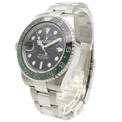 Rolex GMT Master II Automatic Watch SS Black Green Jblack Dial — view 3