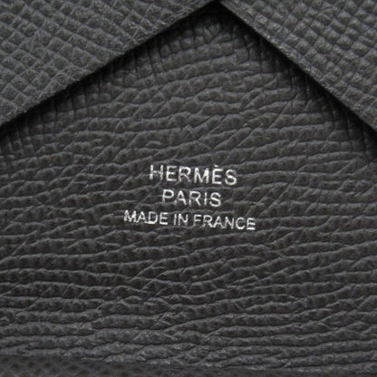 Hermes Calvi Duo Wallet Bifold Compact Epsom Leather Graphite Gray — view 7