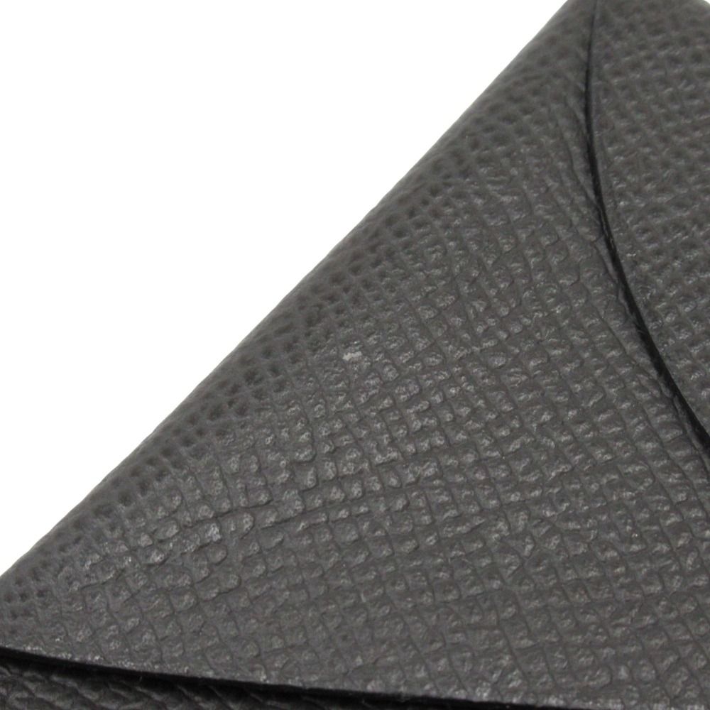 Hermes Calvi Duo Wallet Bifold Compact Epsom Leather Graphite Gray — view 6