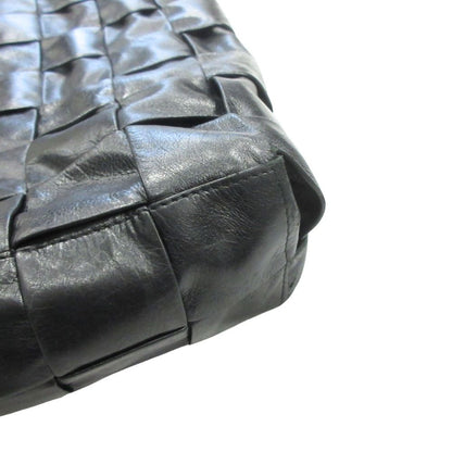 Bottega Veneta Leather Cassette Maxi Intrecciato Tote Black — view 6