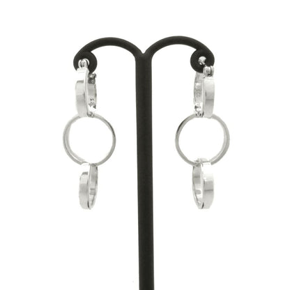 Tiffany & Co Polished Triple Hoop Earrings Silver — view 2