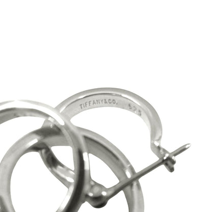 Tiffany & Co Polished Triple Hoop Earrings Silver — view 4